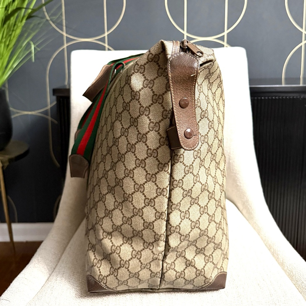 Authentic GUCCI travel bag/ XL tote bag brown monogram coated canvas large - Picture 6 of 16